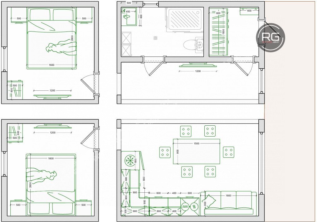   Модульный дом под ключ 55 м2, 55 кв.м. 