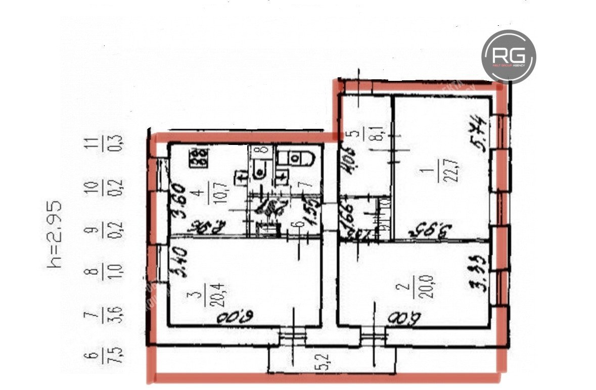   стильная сталинка у Парка Победы, 94.7 кв.м. 